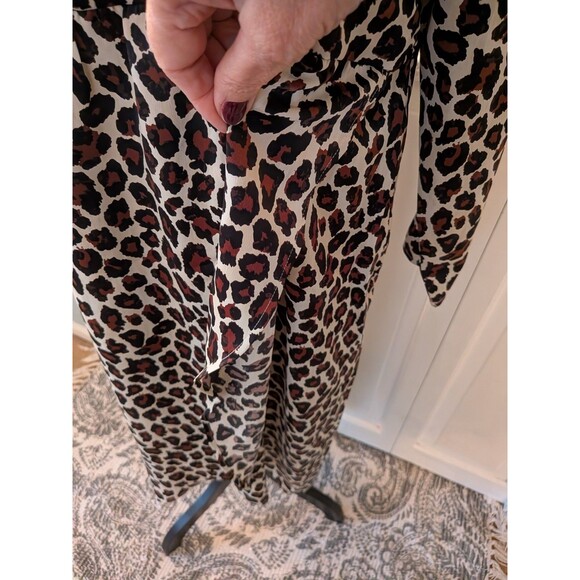 BEAUTIFUL by Lawrence Zarian Dress Women's 16 Cheetah Leopard Faux Wrap Career - Picture 4 of 12